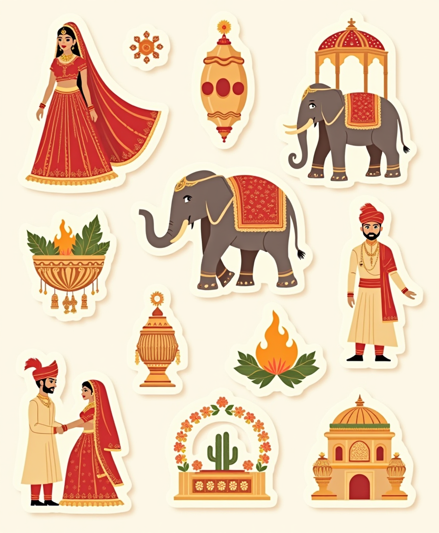 Wedding & Engagement Celebration - Sticker Sheet v15